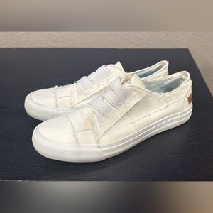 White Blowfish Canvas Slip-On Sneakers
